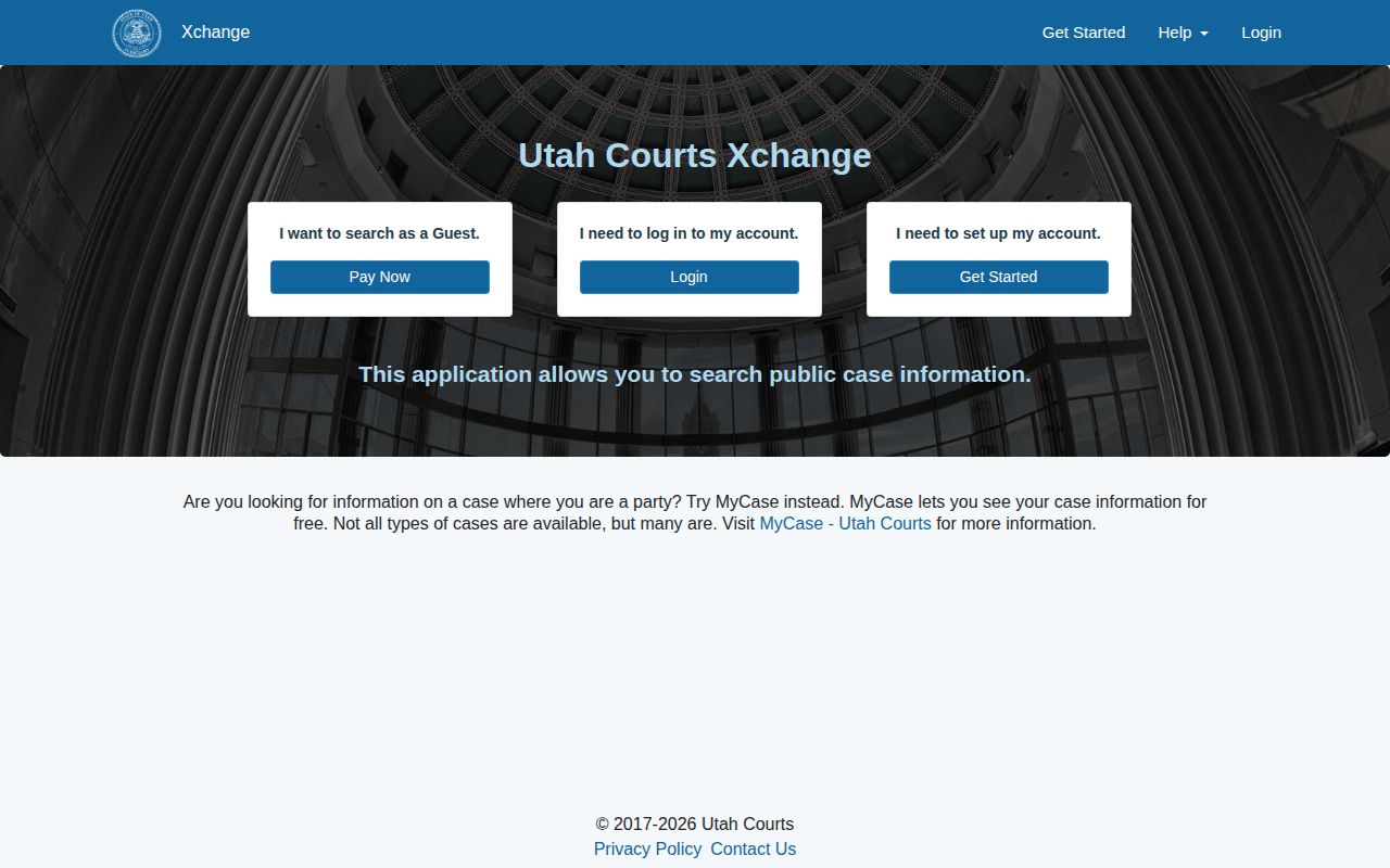 Wayne County release record search through Utah Courts XChange