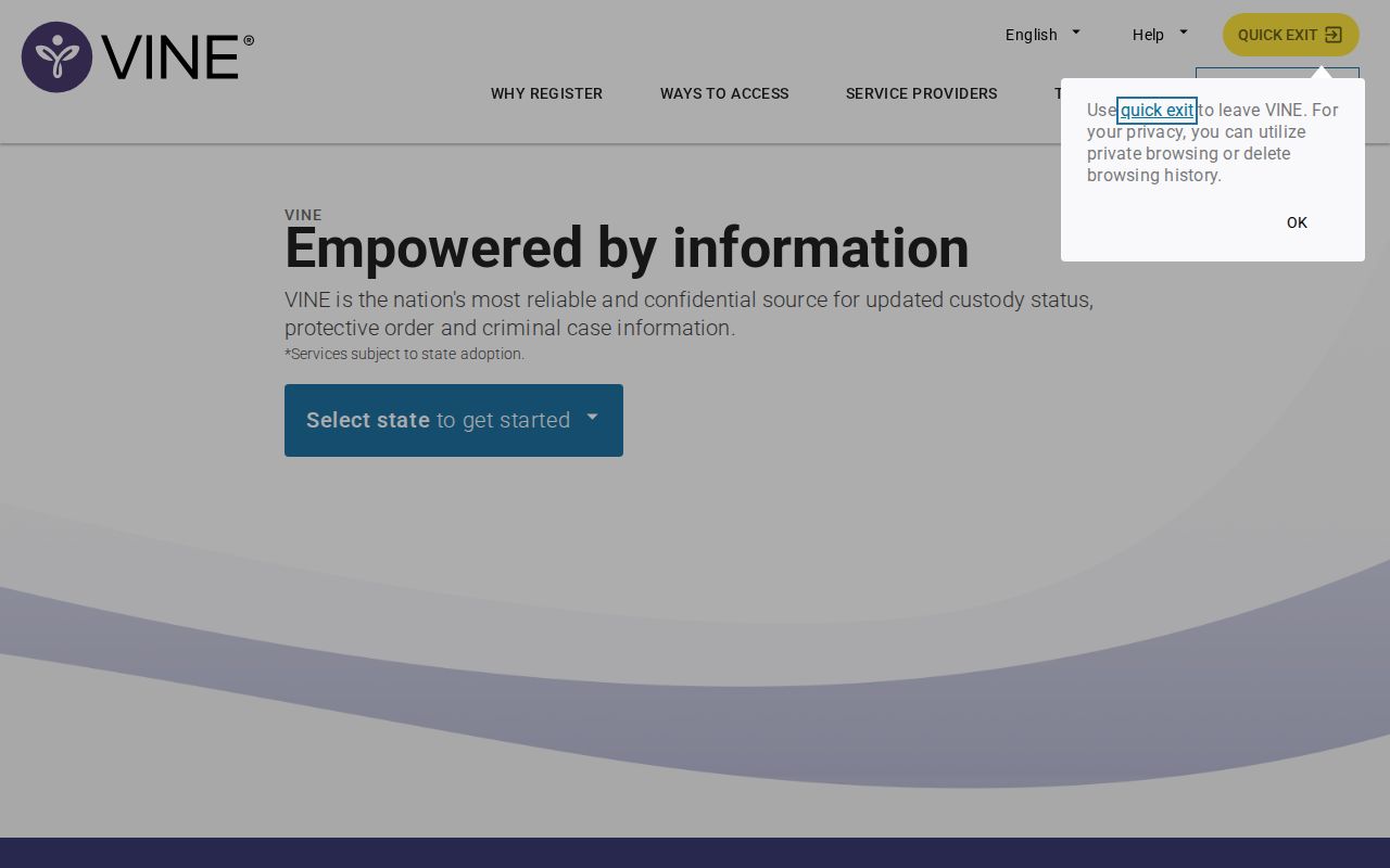 Wayne County VINELink release check and Utah notification workflow